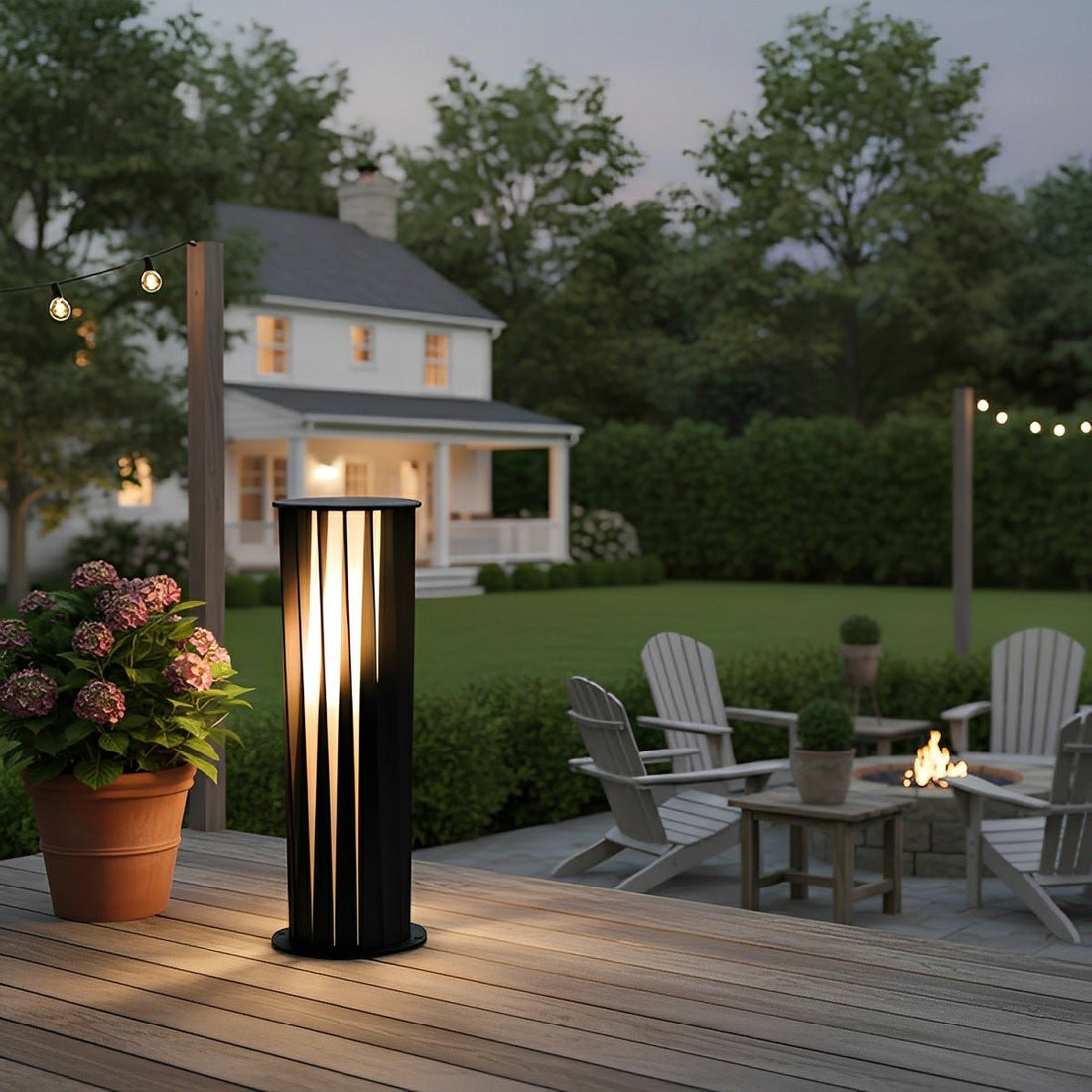 Creative Cylindrical LED Waterproof Black Modern Solar Pathway Light Walkway Floor Lamp - Flyachilles
