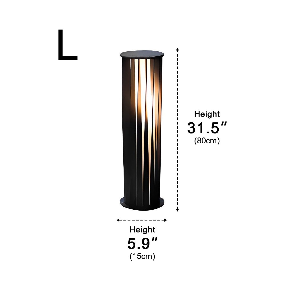 Creative Cylindrical LED Waterproof Black Modern Solar Pathway Light Walkway Floor Lamp - Flyachilles
