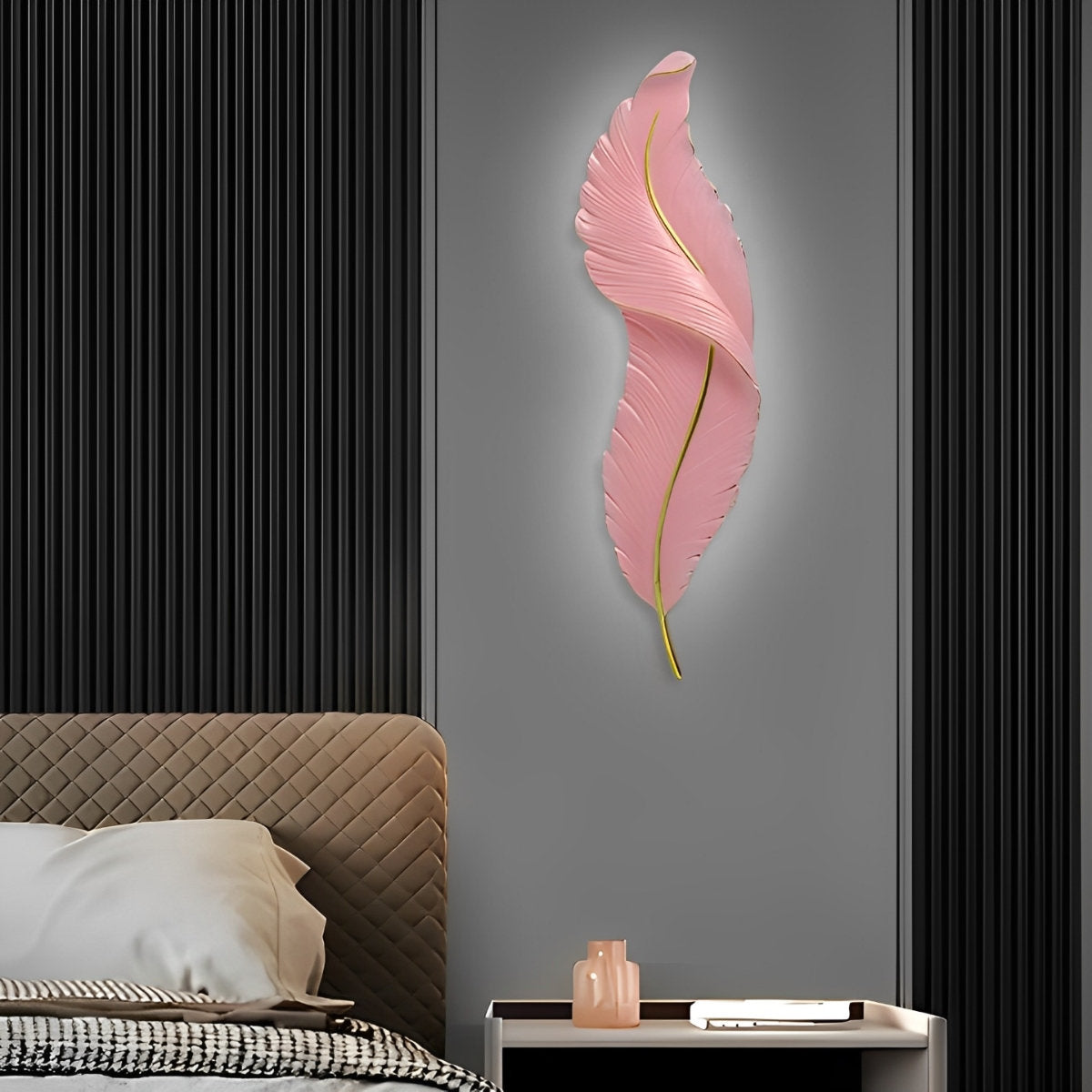 Creative Feathers LED White Luxury Modern Wall Lamp Wall Sconce Lighting Interior Decoration Lighting Fixture - Flyachilles