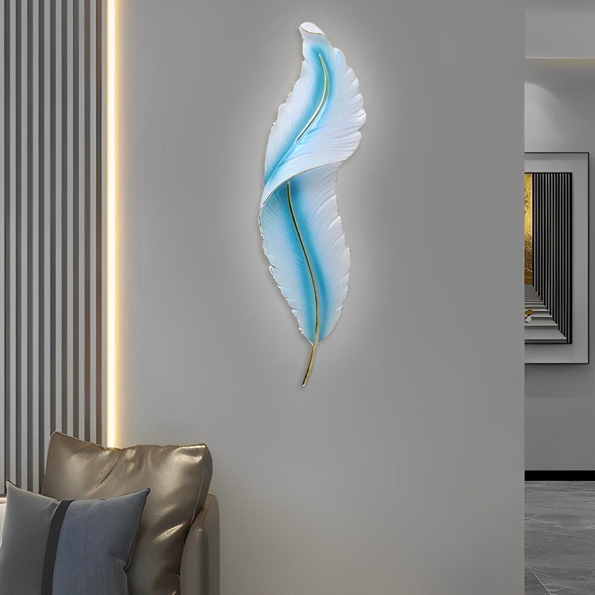 Creative Feathers LED White Luxury Modern Wall Sconce Lighting - Flyachilles