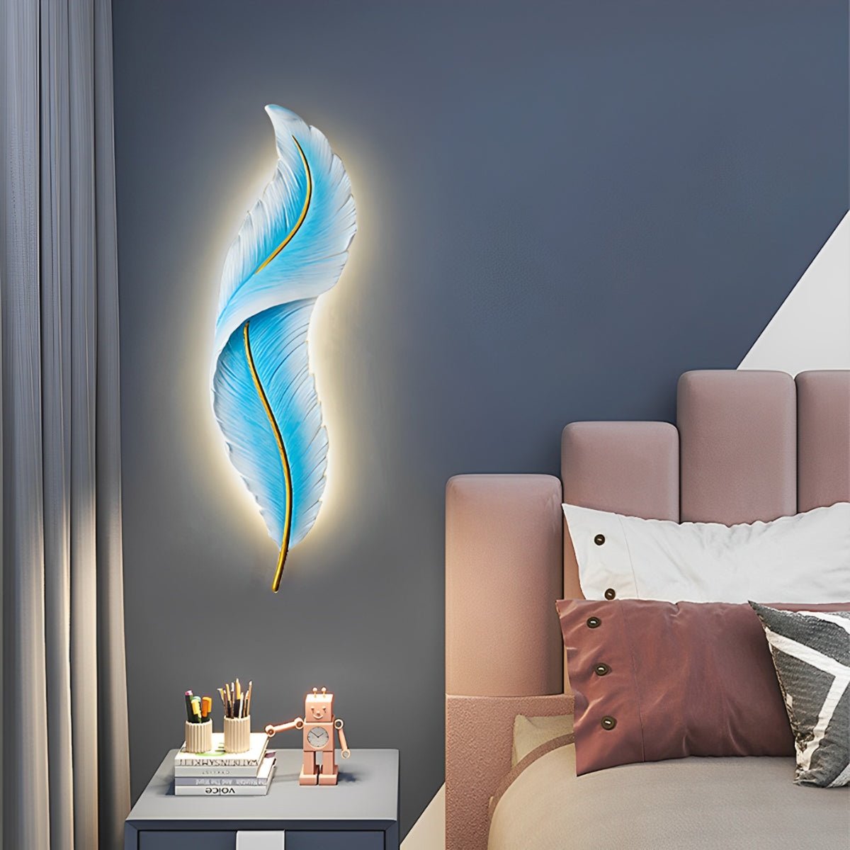 Creative Feathers LED White Luxury Modern Wall Sconce Lighting - Flyachilles