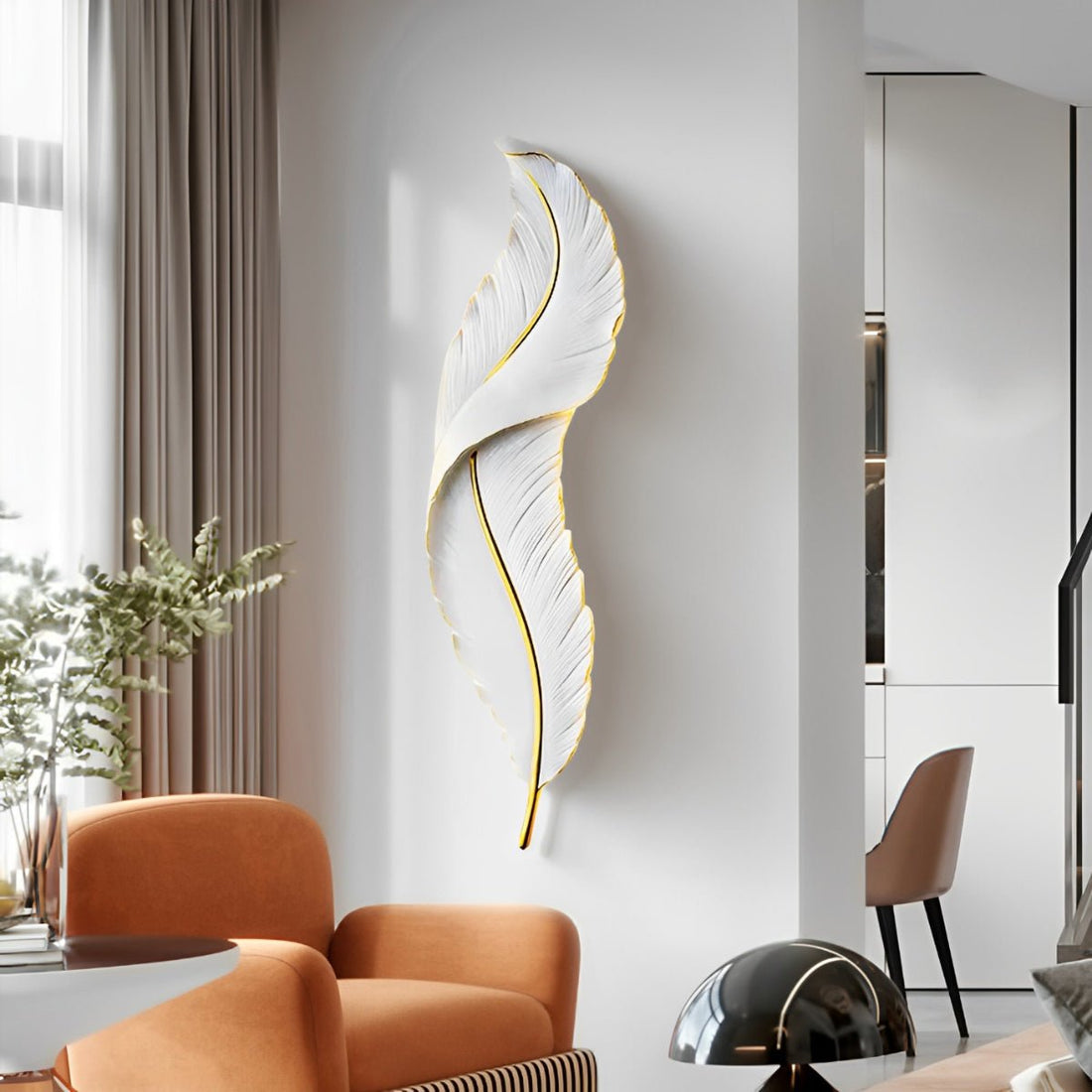 Creative Feathers LED White Luxury Modern Wall Sconce Lighting - Flyachilles