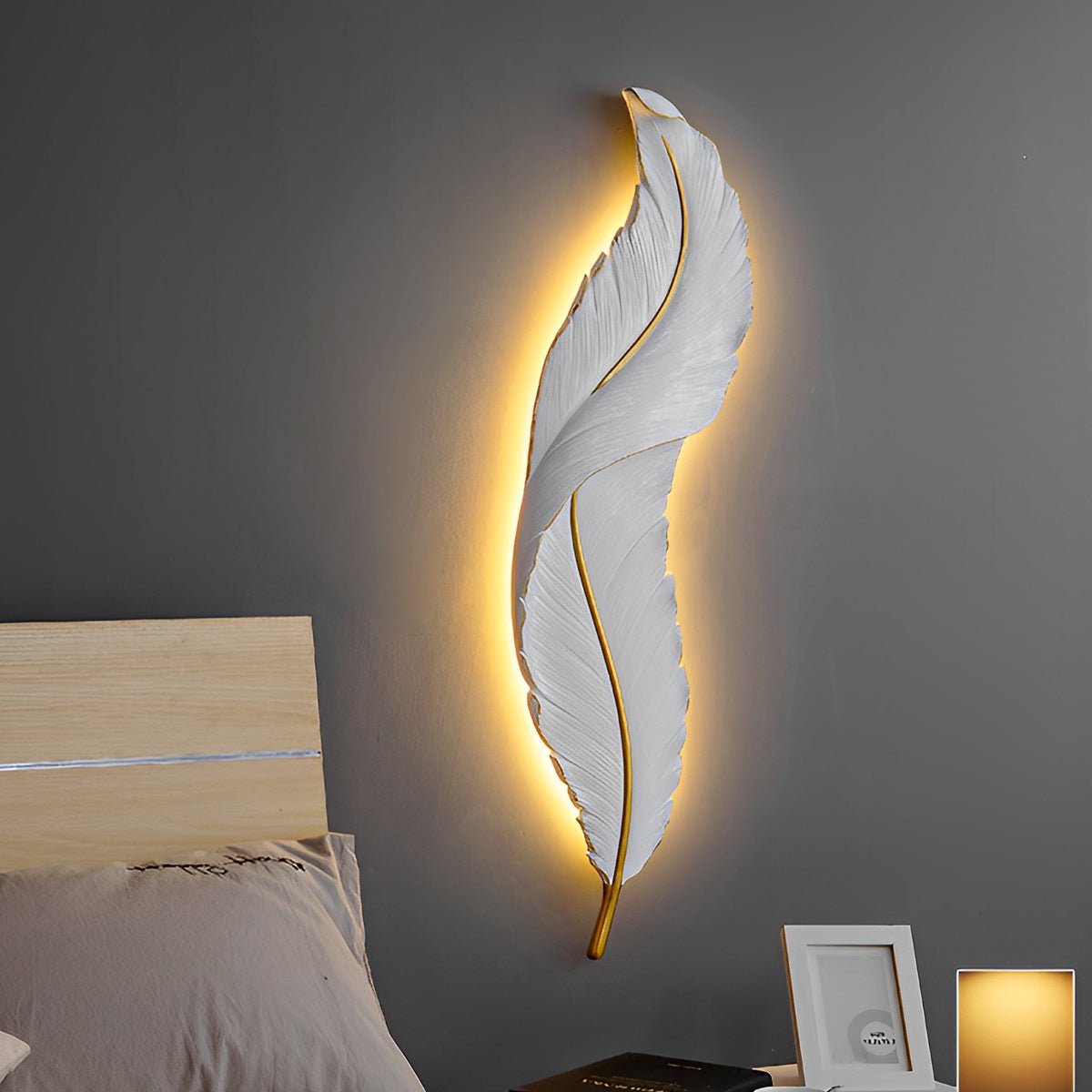 Creative Feathers LED White Luxury Modern Wall Sconce Lighting - Flyachilles