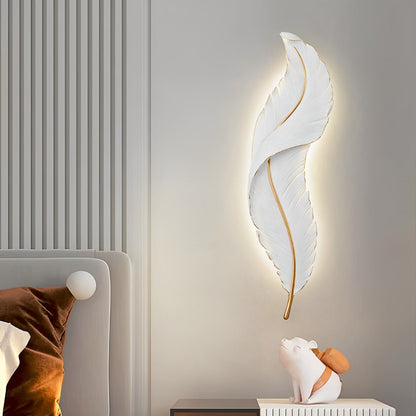 Creative Feathers LED White Luxury Modern Wall Sconce Lighting - Flyachilles