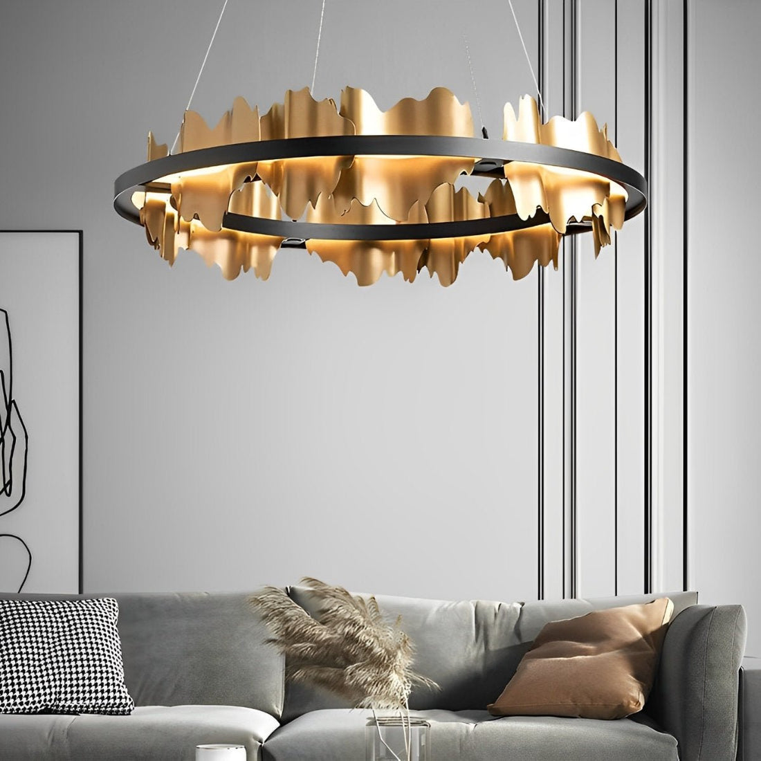 Creative Iceberg Design Metal Circular Stepless Dimming LED Light Chandelier - Flyachilles