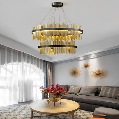 Creative Iceberg Design Metal Circular Stepless Dimming LED Light Chandelier - Flyachilles