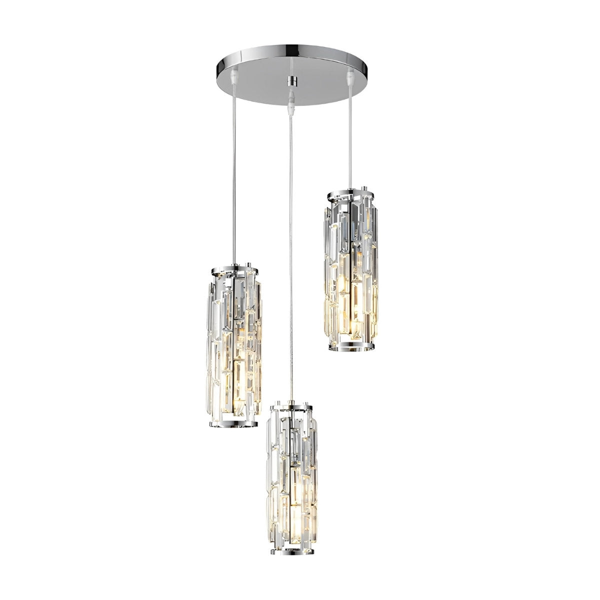 Creative Iron Crystal Glass Industrial Style Chandelier Pendant Lights Ceiling Lamp Hanging Lighting Fixture - Flyachilles