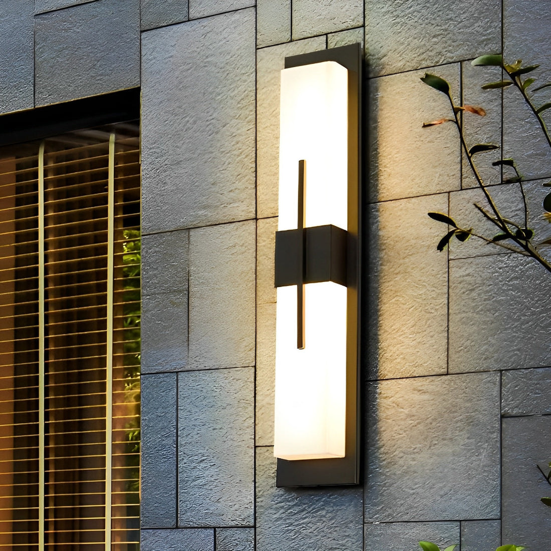 Creative Rectangular LED Waterproof Black Modern Outdoor Wall Lamp Sconec Light - Flyachilles