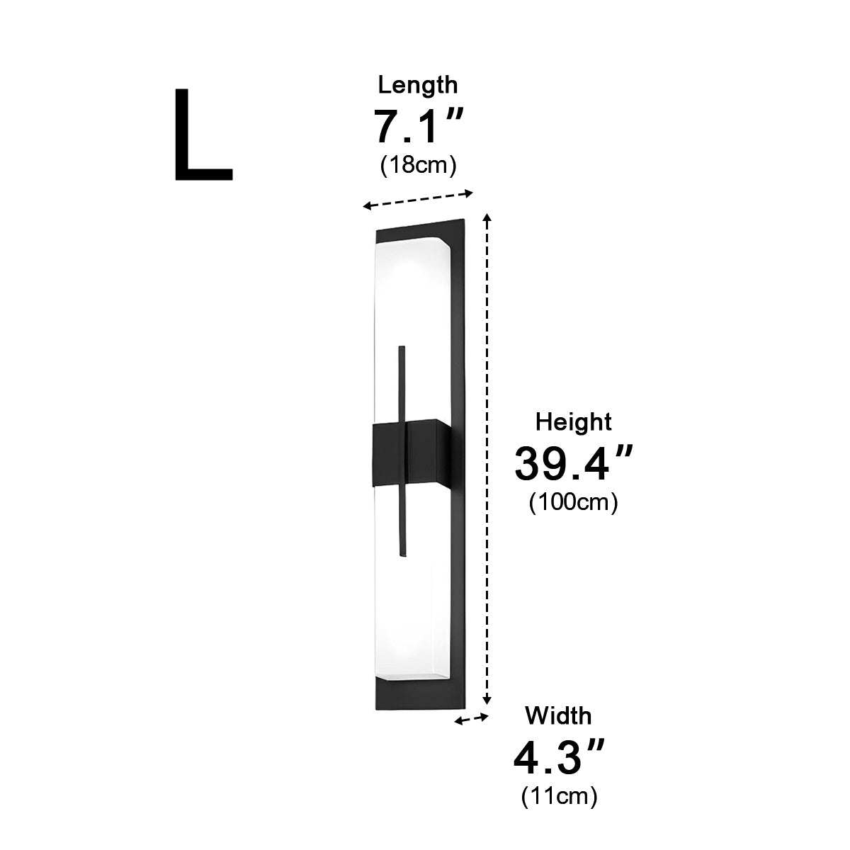 Creative Rectangular LED Waterproof Black Modern Outdoor Wall Lamp Sconec Light - Flyachilles