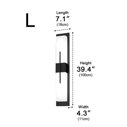 Creative Rectangular LED Waterproof Black Modern Outdoor Wall Lamp Sconec Light - Flyachilles