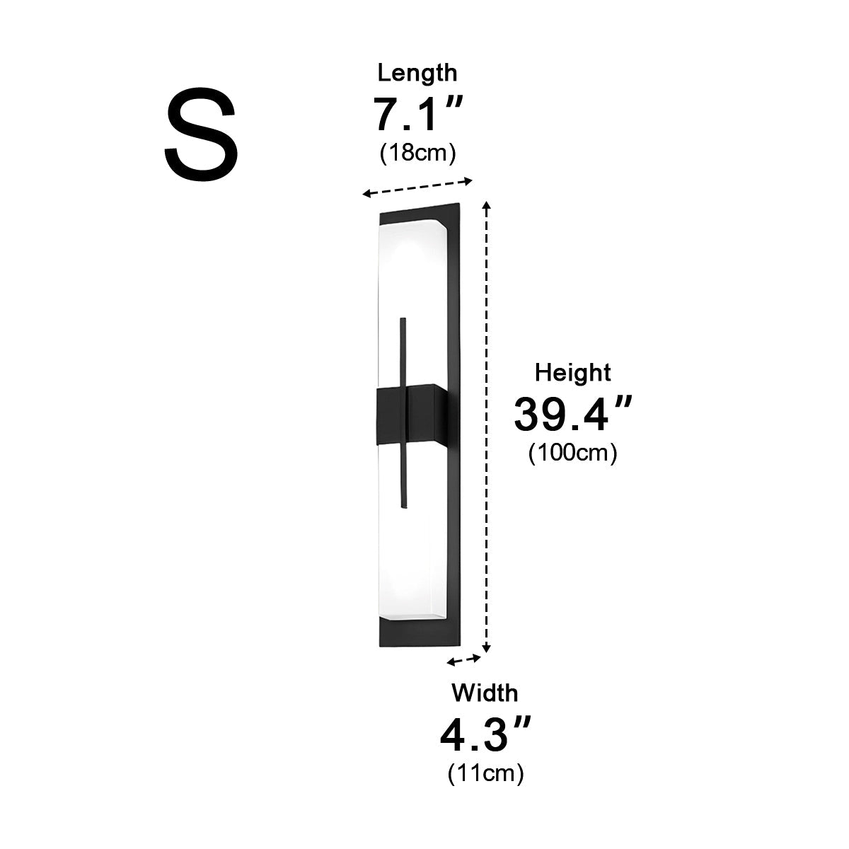 Creative Rectangular LED Waterproof Black Modern Outdoor Wall Lamp Sconec Light - Flyachilles