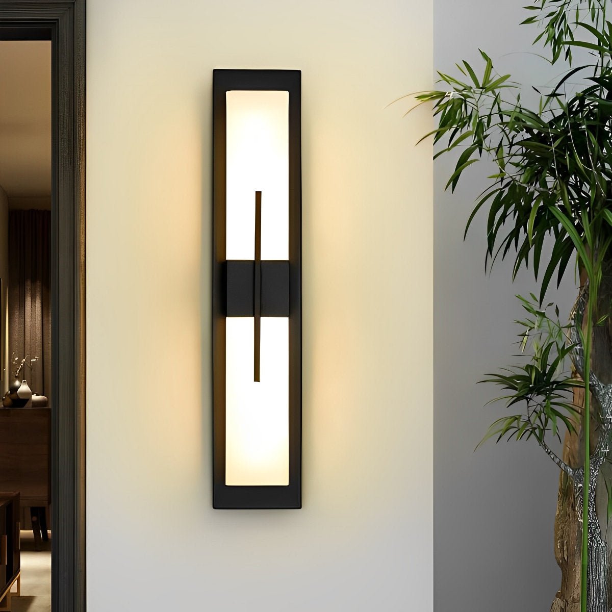 Creative Rectangular LED Waterproof Black Modern Outdoor Wall Lamp Sconec Light - Flyachilles