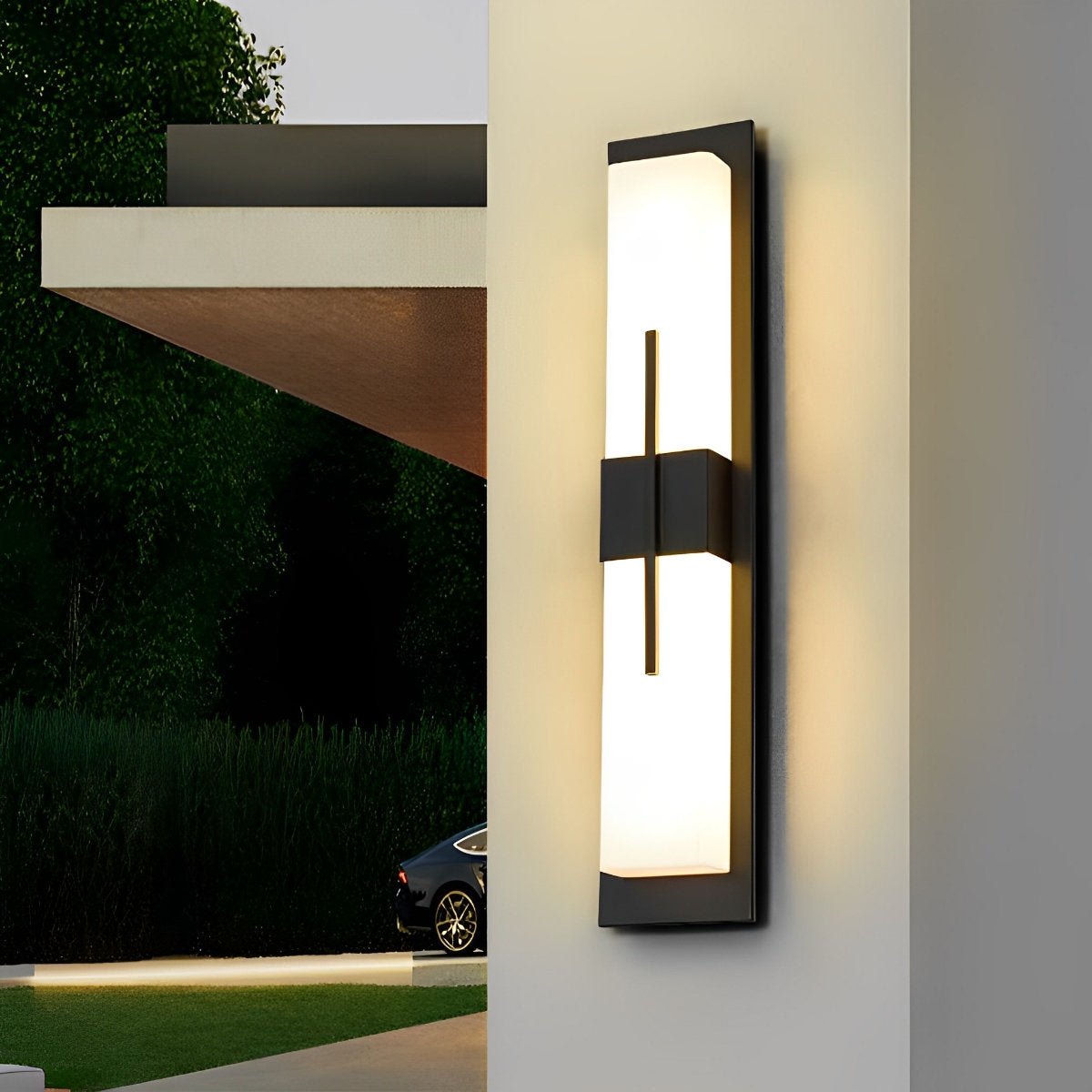 Creative Rectangular LED Waterproof Black Modern Outdoor Wall Lamp Sconec Light - Flyachilles