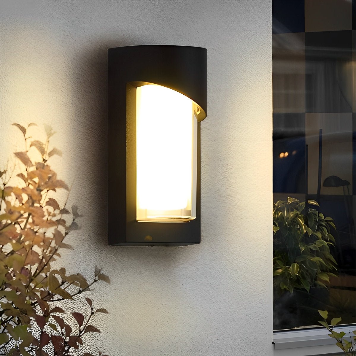 Creative Waterproof LED Black Modern Outdoor Wall Lamp Exterior Lights Wall Sconce - Flyachilles