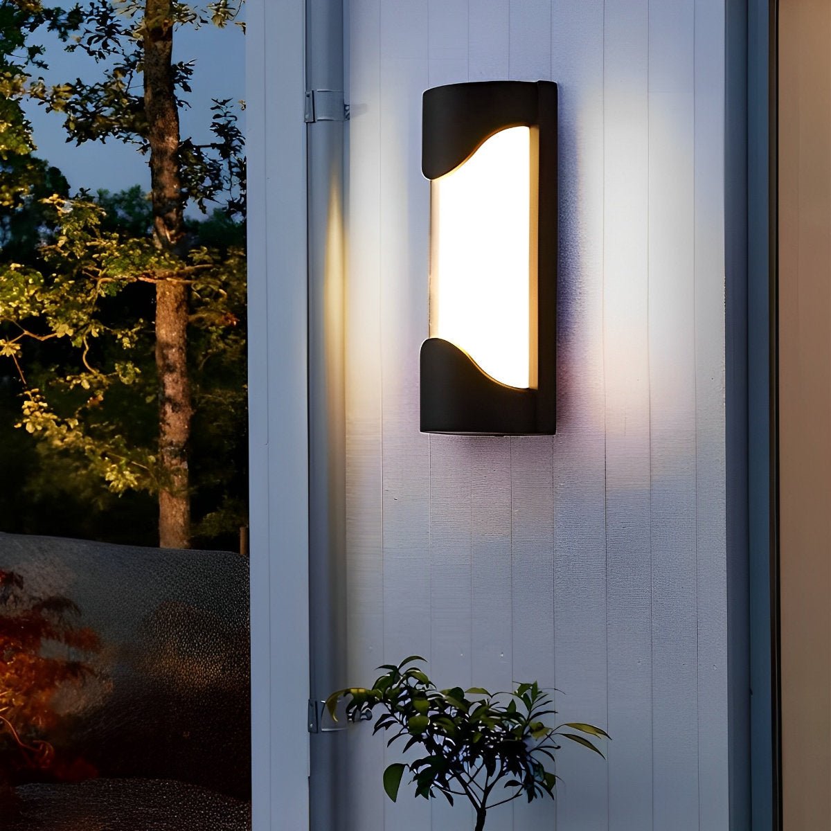 Creative Waterproof LED Black Modern Outdoor Wall Lamp Exterior Lights Wall Sconce - Flyachilles