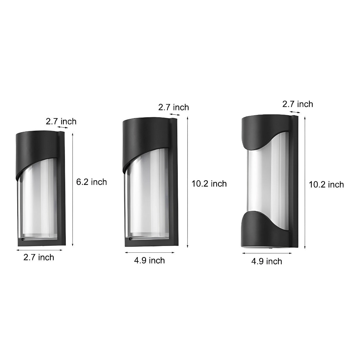 Creative Waterproof LED Black Modern Outdoor Wall Lamp Exterior Lights Wall Sconce - Flyachilles