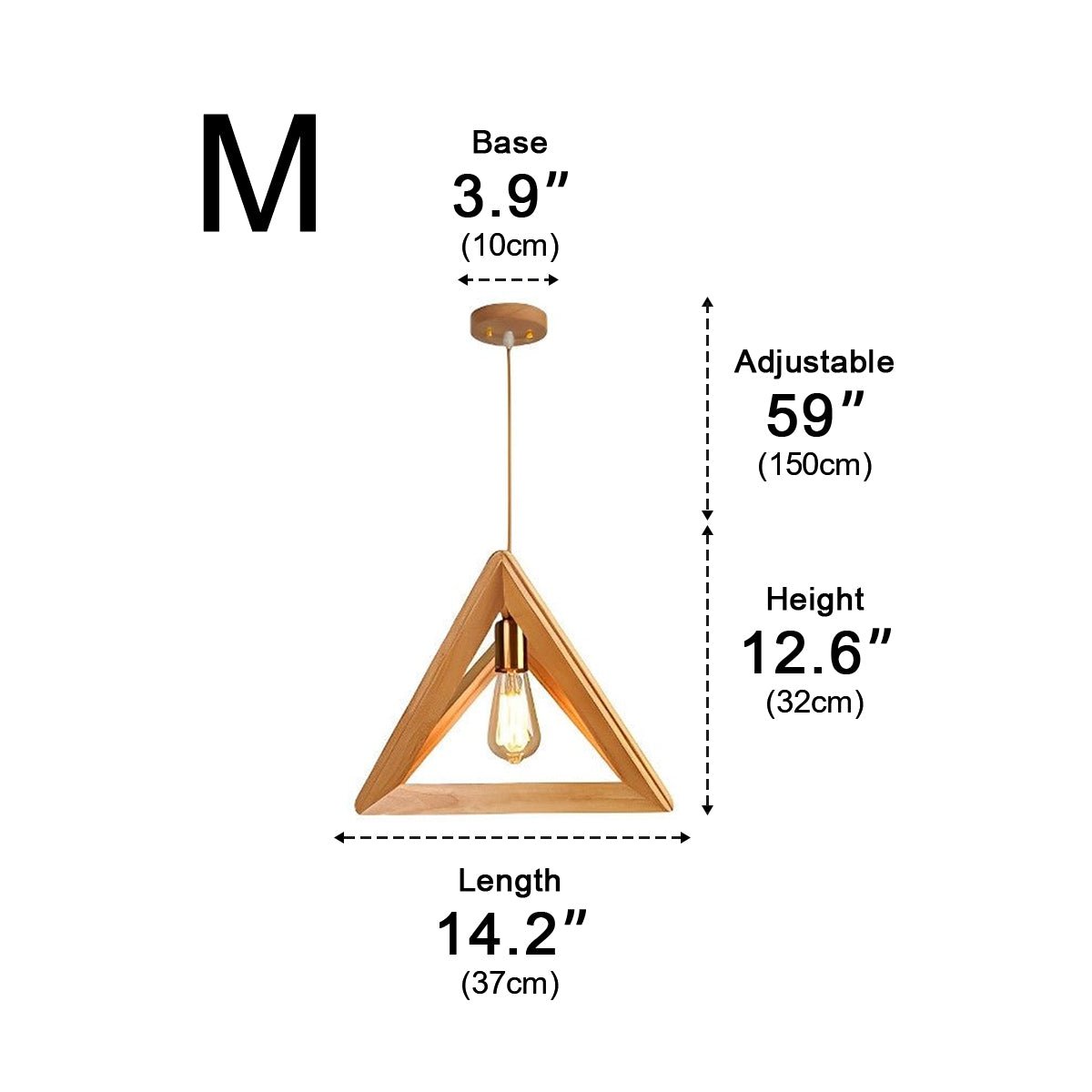 Creative Wood Frame Geometric Minimalist Chandelier Ceiling Pendant Lamp - Flyachilles