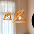 Creative Wood Frame Geometric Minimalist Chandelier Ceiling Pendant Lamp - Flyachilles