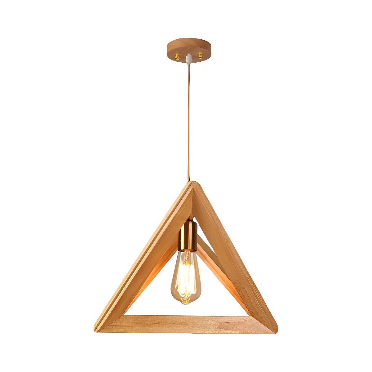 Creative Wood Frame Geometric Minimalist Chandelier Ceiling Pendant Lamp - Flyachilles