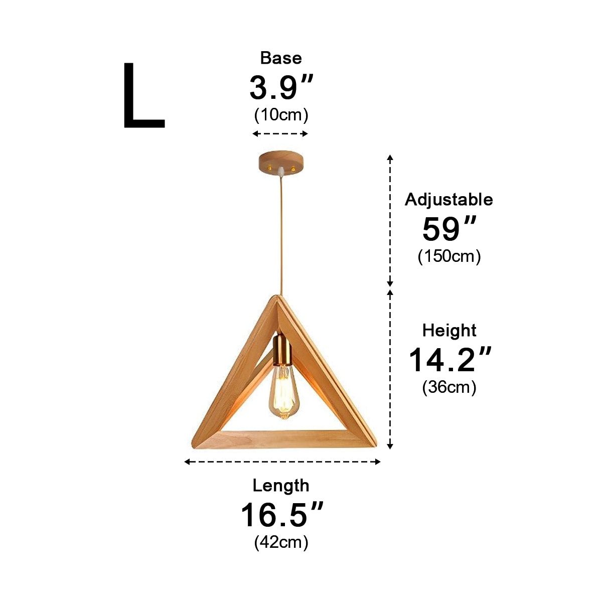 Creative Wood Frame Geometric Minimalist Chandelier Ceiling Pendant Lamp - Flyachilles