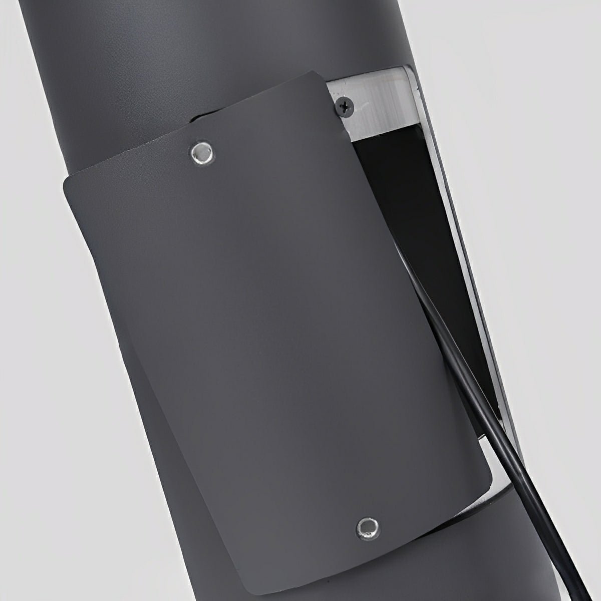 Cylinder LED Black Modern Outdoor Pathway Pole Lights - Flyachilles