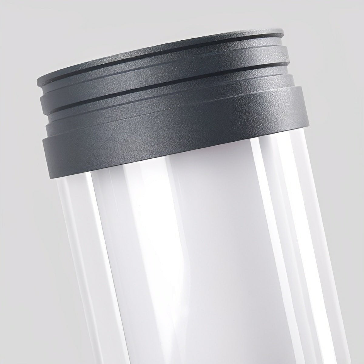 Cylinder LED Black Modern Outdoor Pathway Pole Lights - Flyachilles