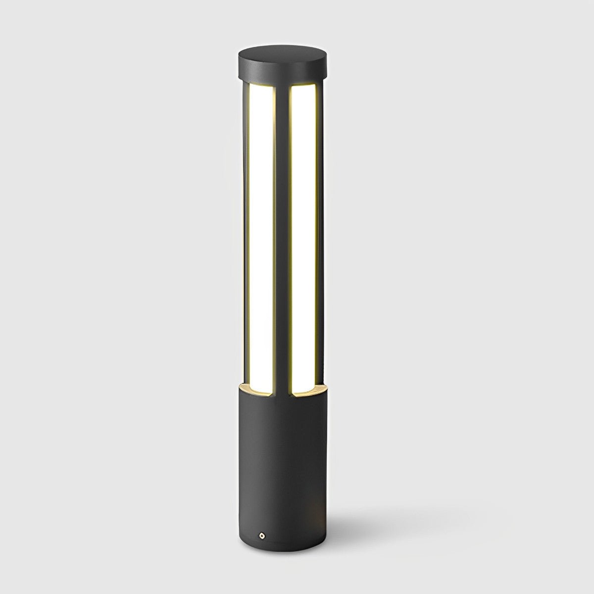 Cylinder LED Black Modern Outdoor Post Lights - Flyachilles