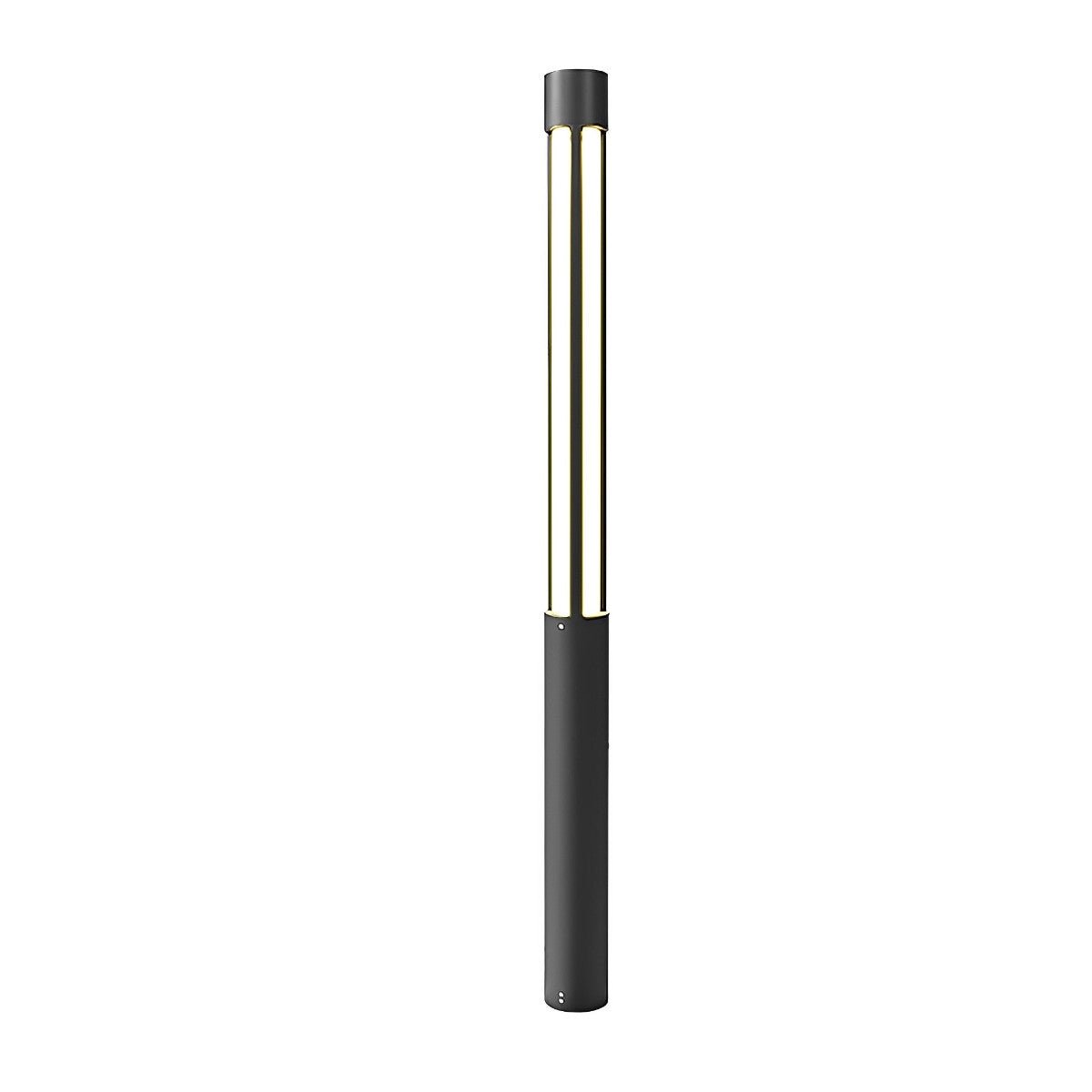 Cylinder LED Black Modern Outdoor Post Lights - Flyachilles