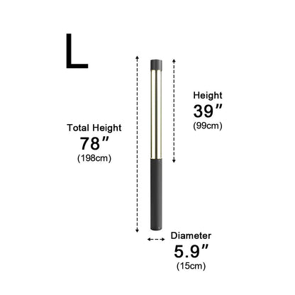 Cylinder LED Black Modern Outdoor Post Lights Street Light - Flyachilles