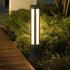Cylinder-Shaped LED Black Modern Outdoor Post Lights Waterproof Lawn Lamp Street Post Light - Flyachilles