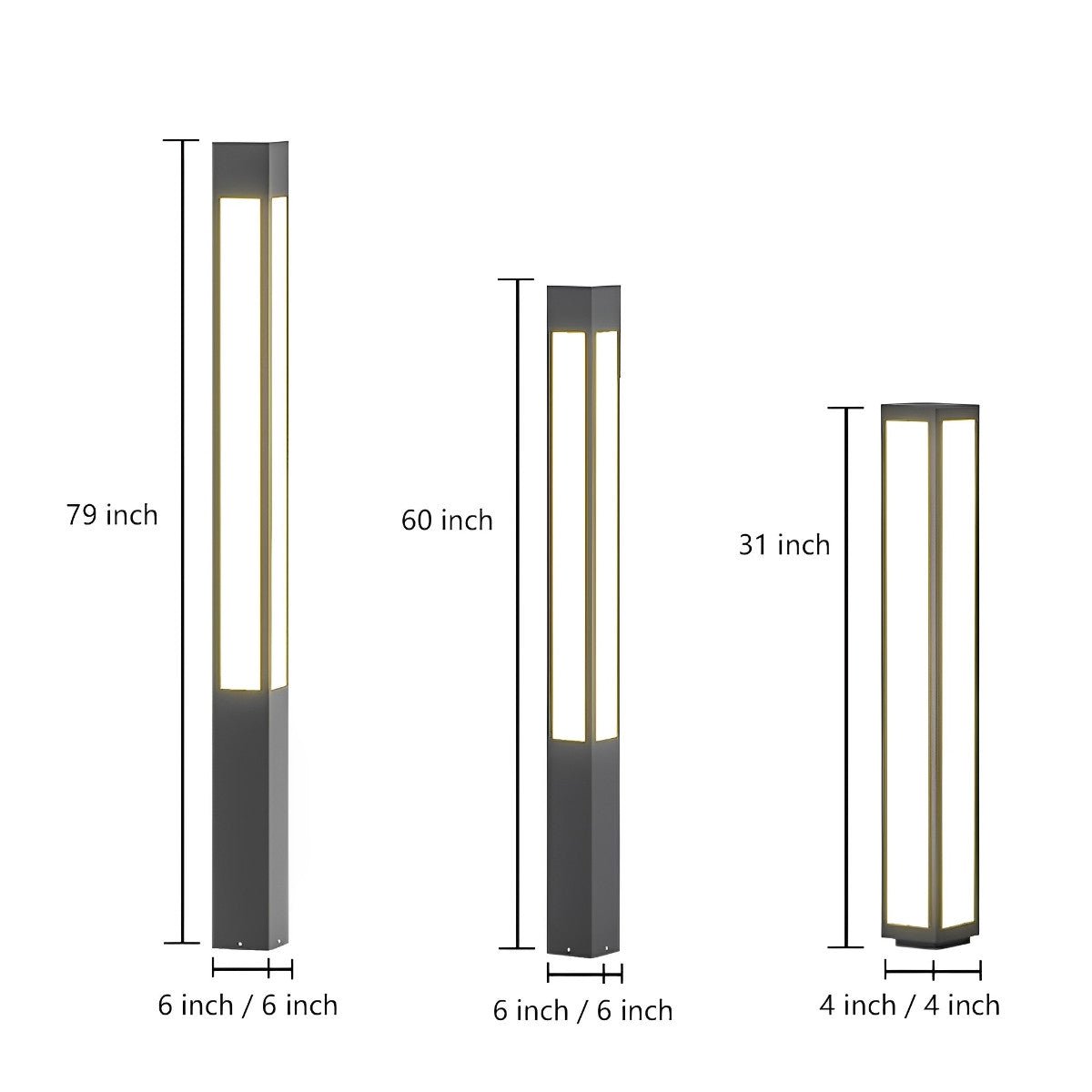 Cylinder Shaped Waterproof LED Black Modern Outdoor Post Lights - Flyachilles