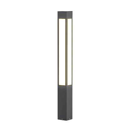 Cylinder Shaped Waterproof LED Black Modern Outdoor Post Lights for Patio Walkway - Flyachilles