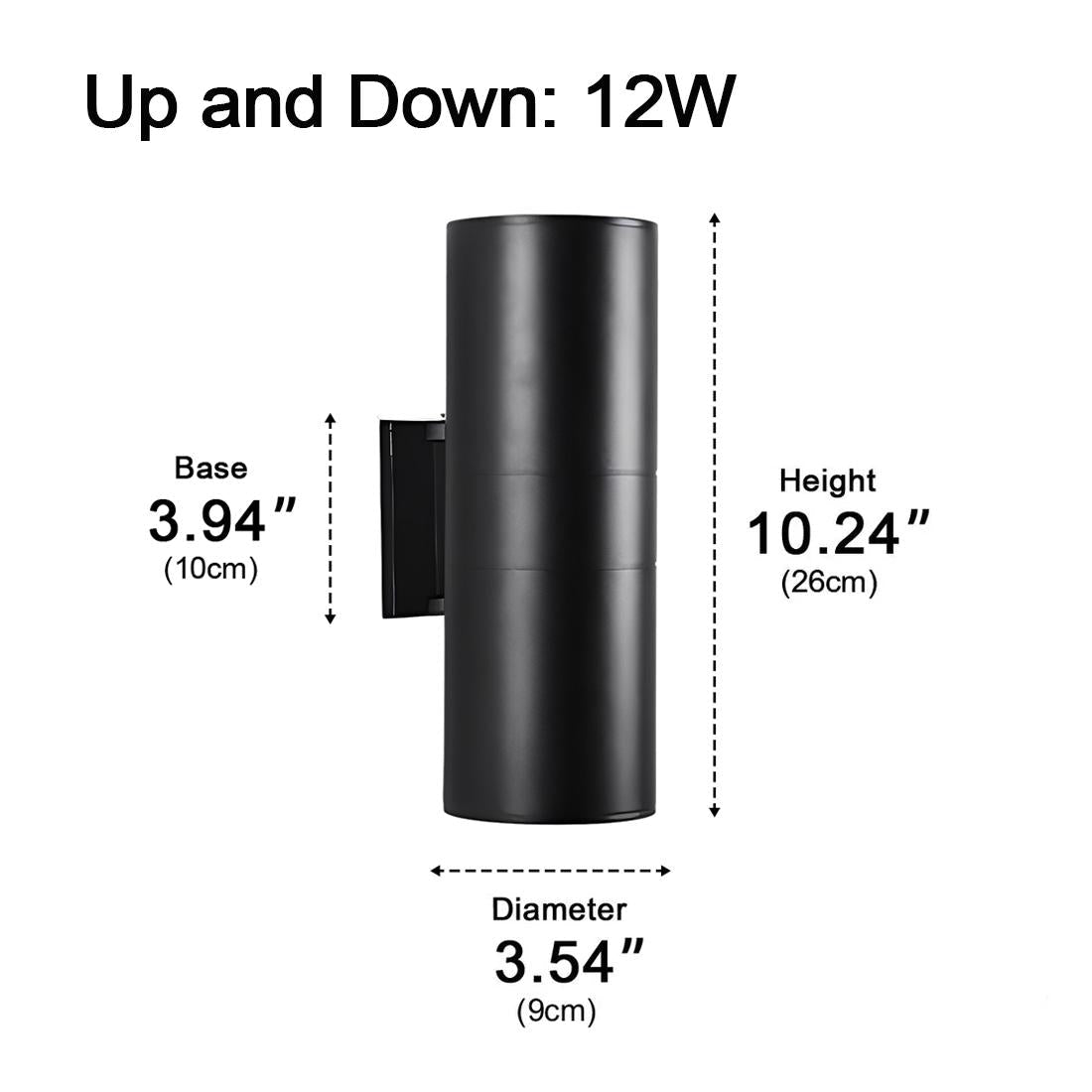 Cylinder Waterproof Outdoor Up and Down LED Exterior Wall Lights Spotlight - Flyachilles