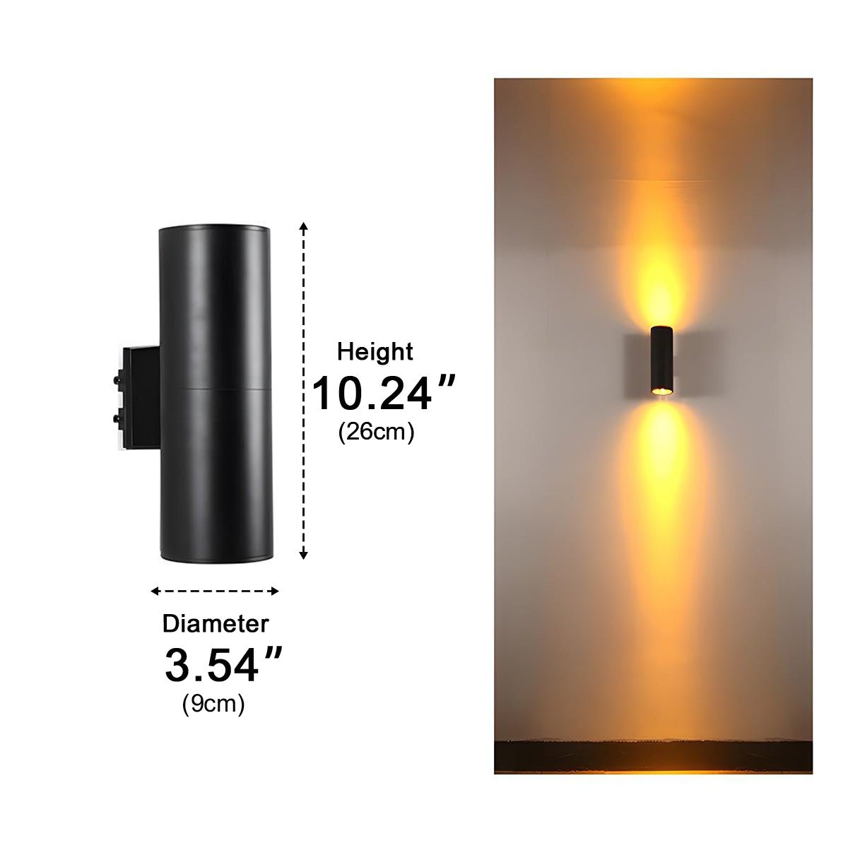 Cylinder Waterproof Outdoor Up and Down LED Exterior Wall Lights Spotlight - Flyachilles