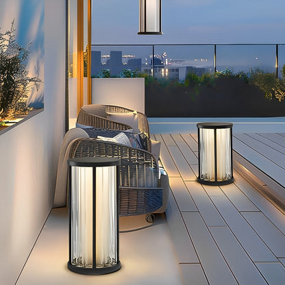 Cylinder Waterproof Solar LED Outdoor Floor Lamp - Flyachilles