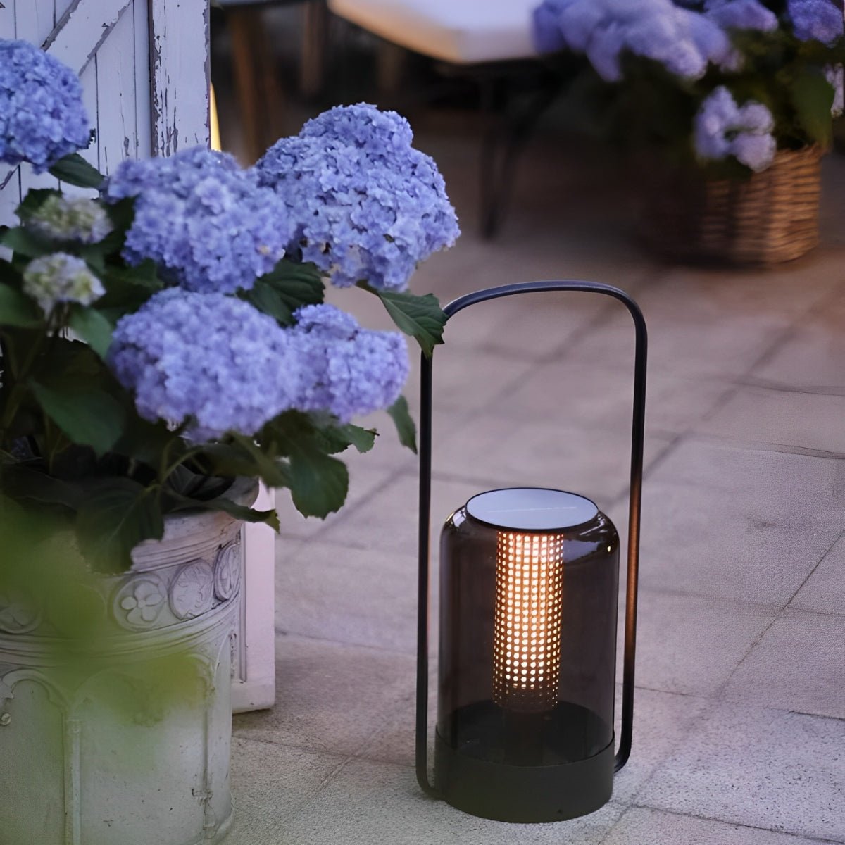 Cylinder Waterproof Solar LED Outdoor Table Floor Lamp - Flyachilles