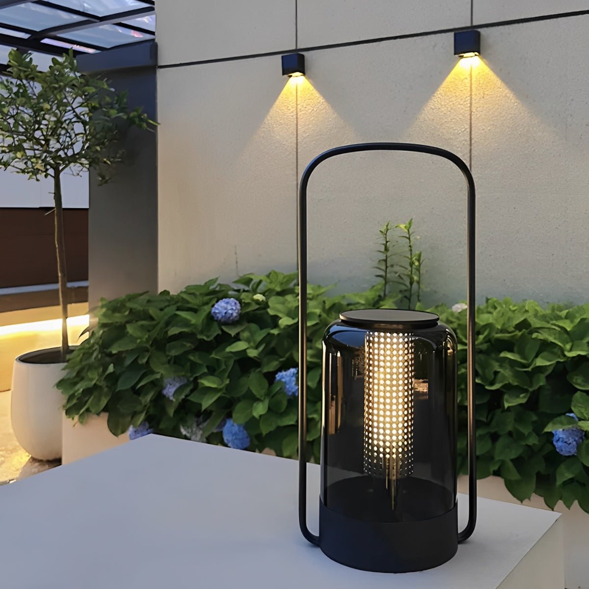 Cylinder Waterproof Solar LED Outdoor Table Floor Lamp - Flyachilles