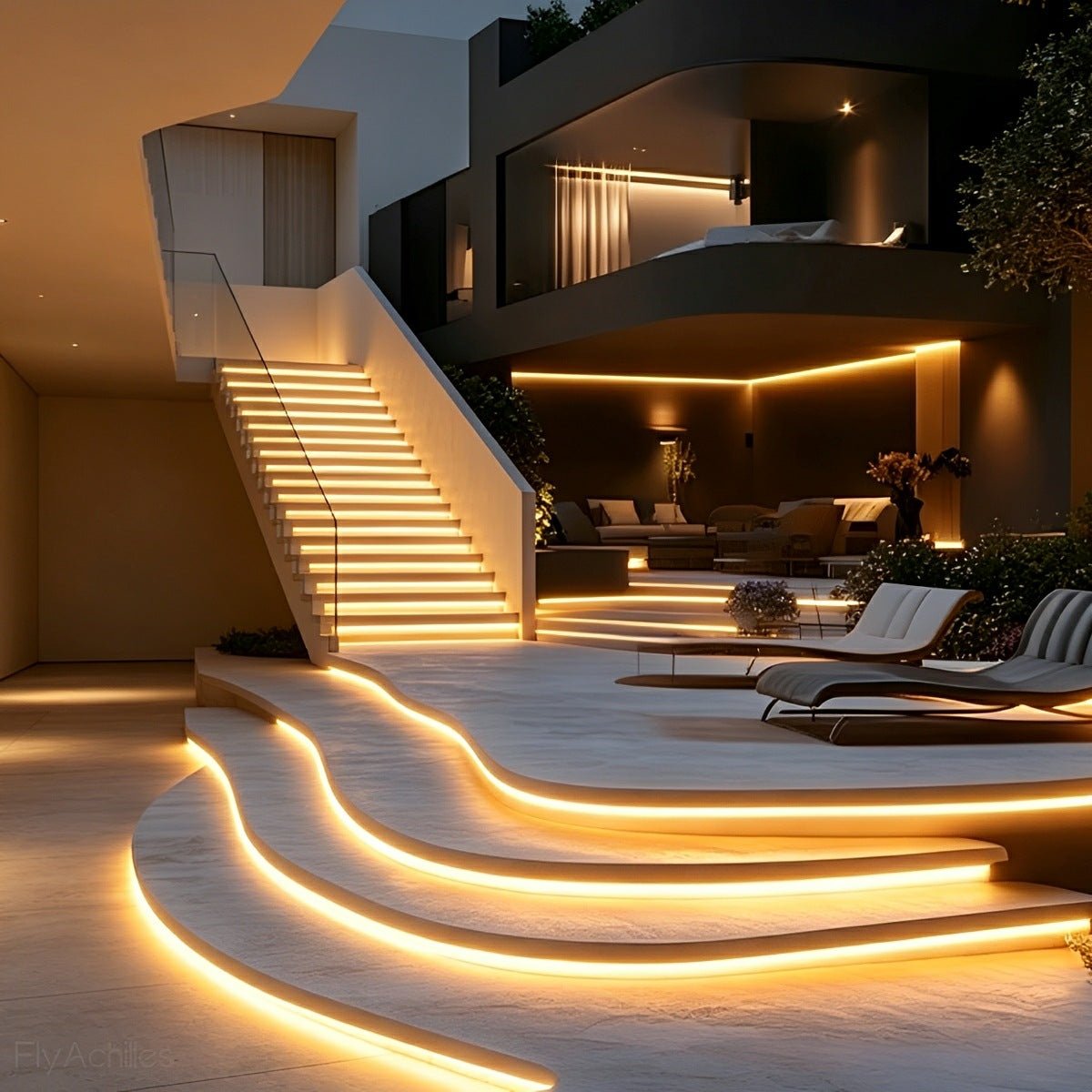 DIY Recessed LED Flexible Linear Outdoor Lighting Stair Lights For ...