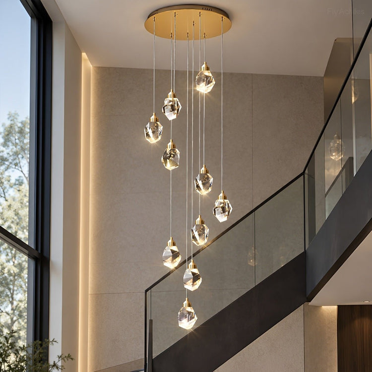 Dimmable Modern Luxury Brass Crystal Pendant Lights - Flyachilles