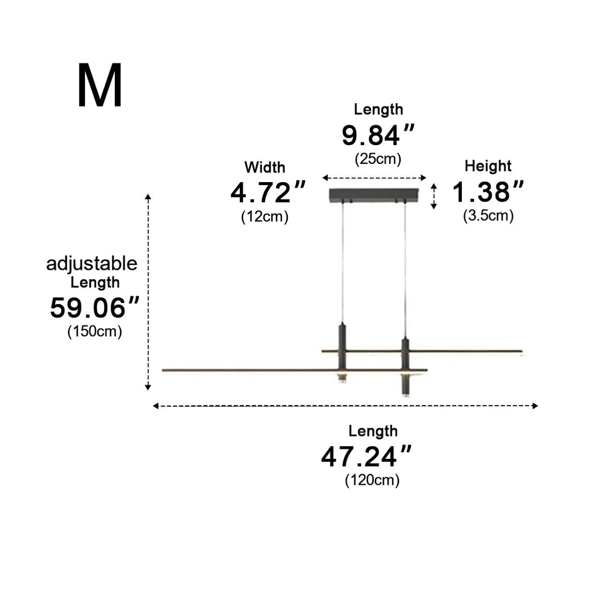Dimmable Modern MinimalistLED Long Strip Indoor Pendant Lights - Flyachilles