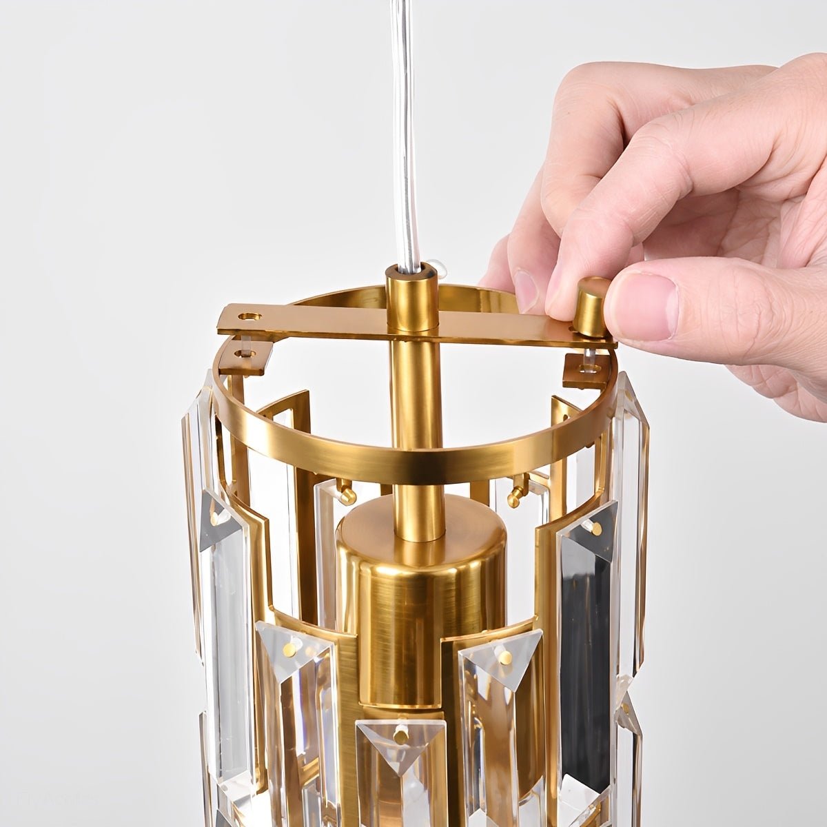 Dimmable Vintage Industrial Crystal Glass Pendant Light Ceiling Light - Flyachilles