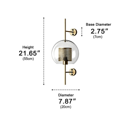 Dimmable Vintage Industrial Glass Globe LED Wall Sconces - Flyachilles