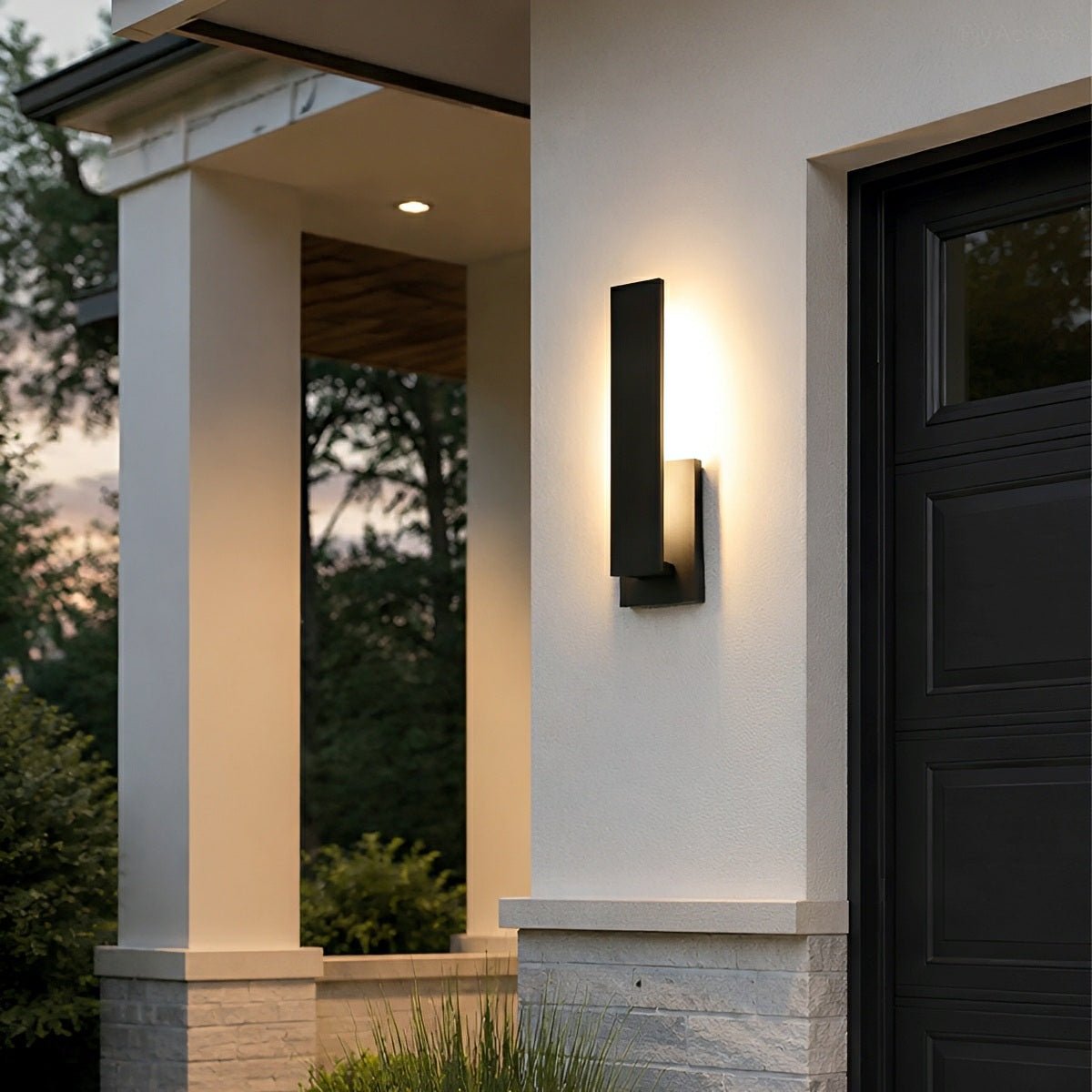 Dimmable Waterproof Rectangle Black LED Outdoor Wall Sconces - Flyachilles