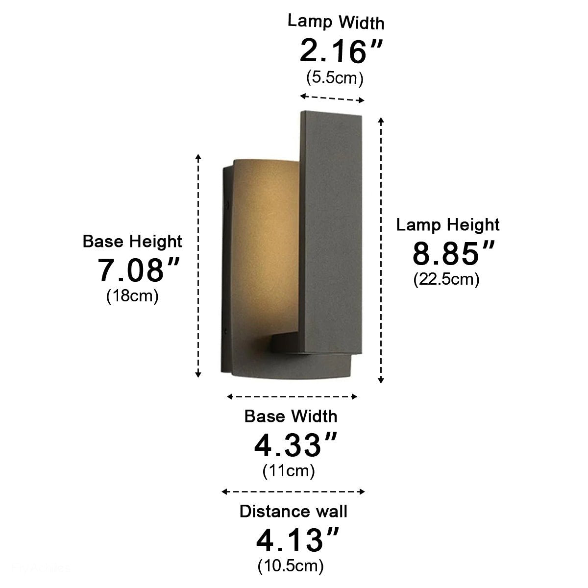 Dimmable Waterproof Rectangle Black LED Outdoor Wall Sconces - Flyachilles