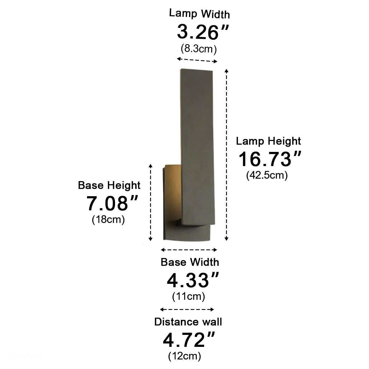 Dimmable Waterproof Rectangle Black LED Outdoor Wall Sconces - Flyachilles