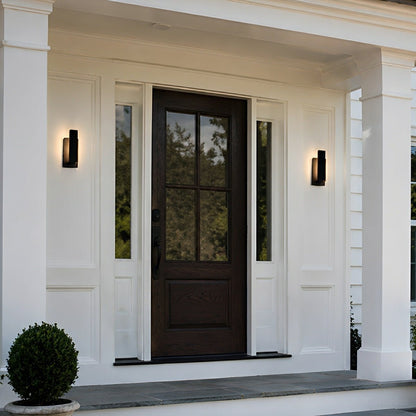 Dimmable Waterproof Rectangle Black LED Outdoor Wall Sconces - Flyachilles