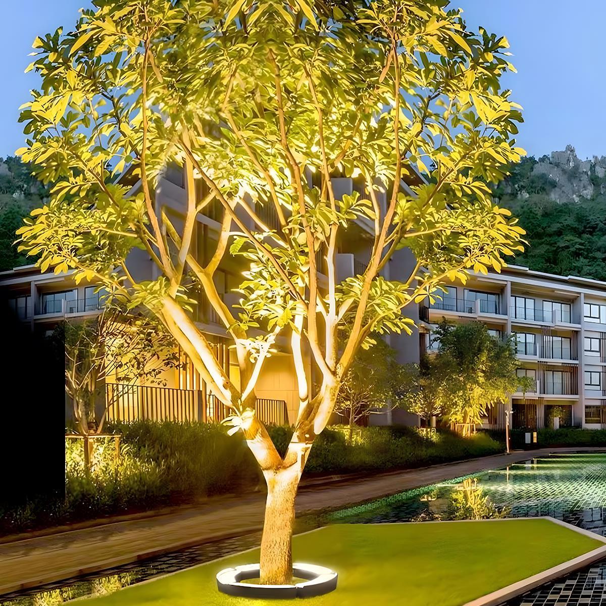 DIY Outdoor Waterproof LED Arc Spot Lights Trees Lawn Lights Ground ...