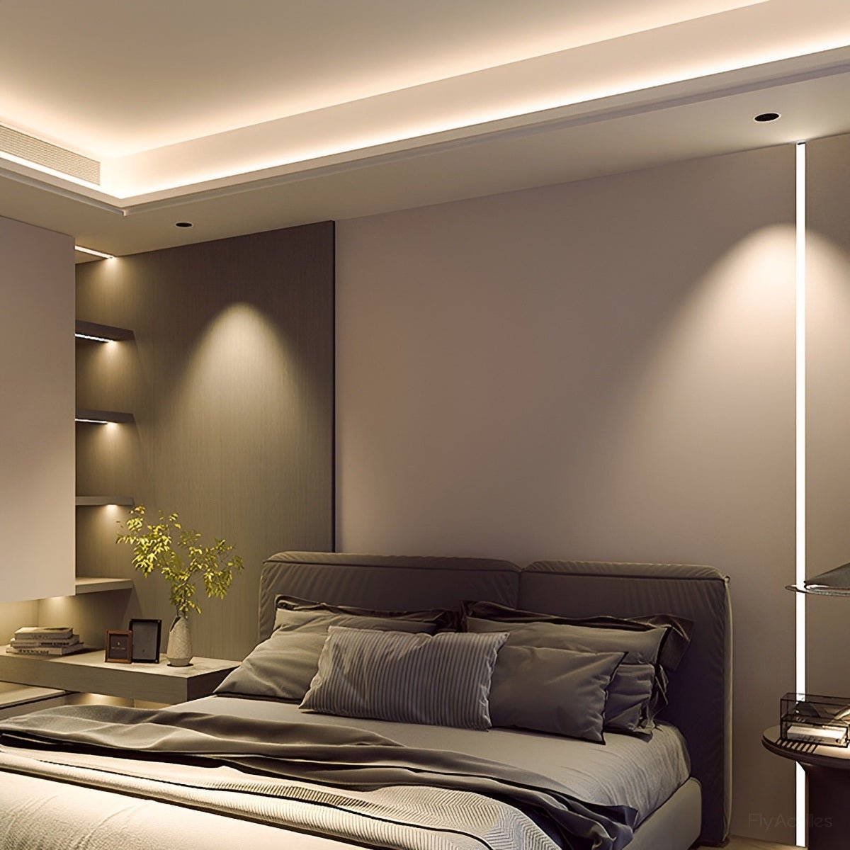 DIY Plug In Flexible LED Neon Strip Light Recessed Linear Lighting - Flyachilles