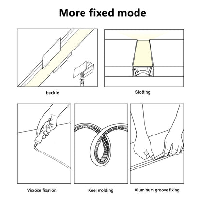 DIY Waterproof Recessed Silicone Modern Flexible LED Strip Lights Outdoor Linear Light - Flyachilles