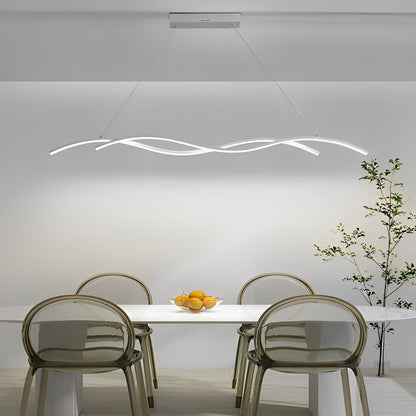 Double Wavy Minimalist LED Creative Modern Chandelier Light - Flyachilles